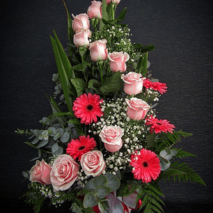 Espiral de rosas rosadas