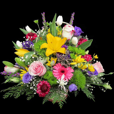 Cesta mixta primaveral 