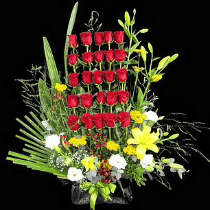 Paralelo de rosas en forma de Coro