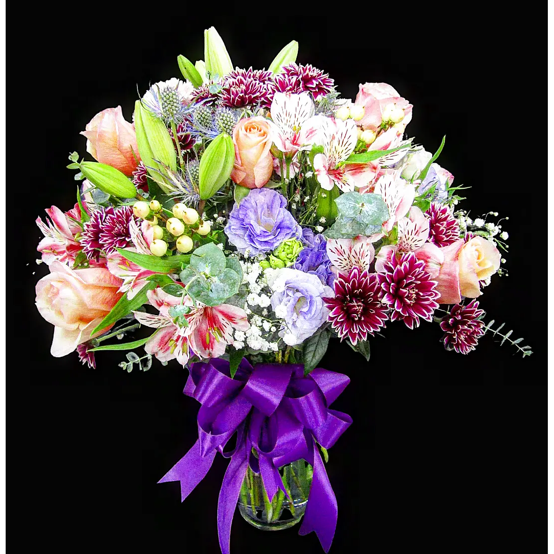 Florero pastel morado 1