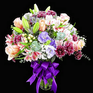 Florero pastel morado