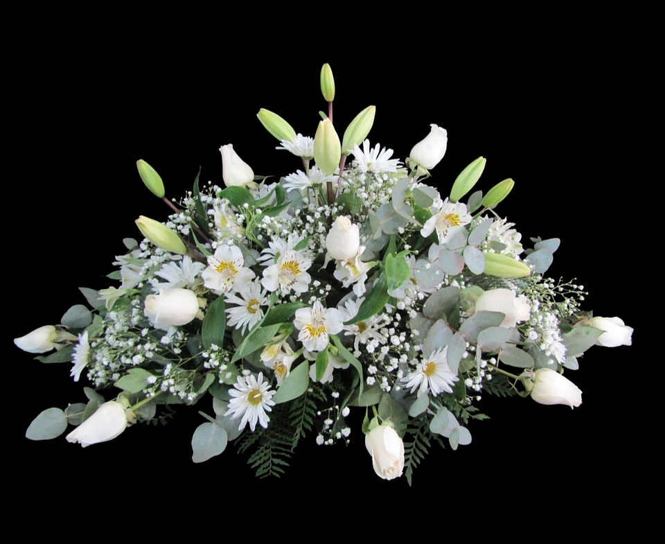 Cojín fúnebre blanco 1