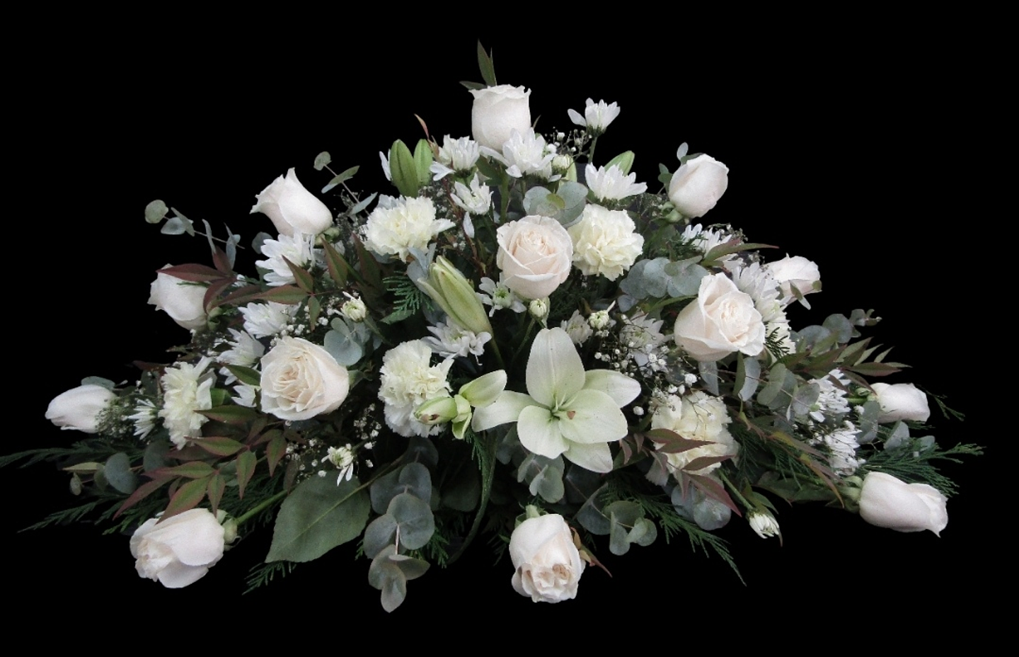 Cubre urnas de rosas y liliums 1