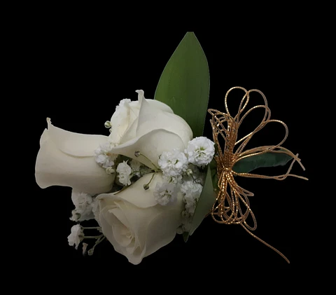 Trío de mini rosas blancas 