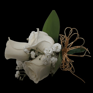 Trío de mini rosas blancas 