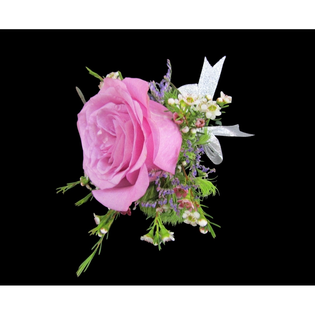 Boutonniere de rosa lila  1