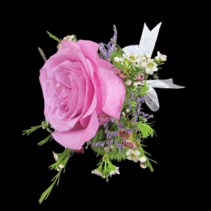 Boutonniere de rosa lila 
