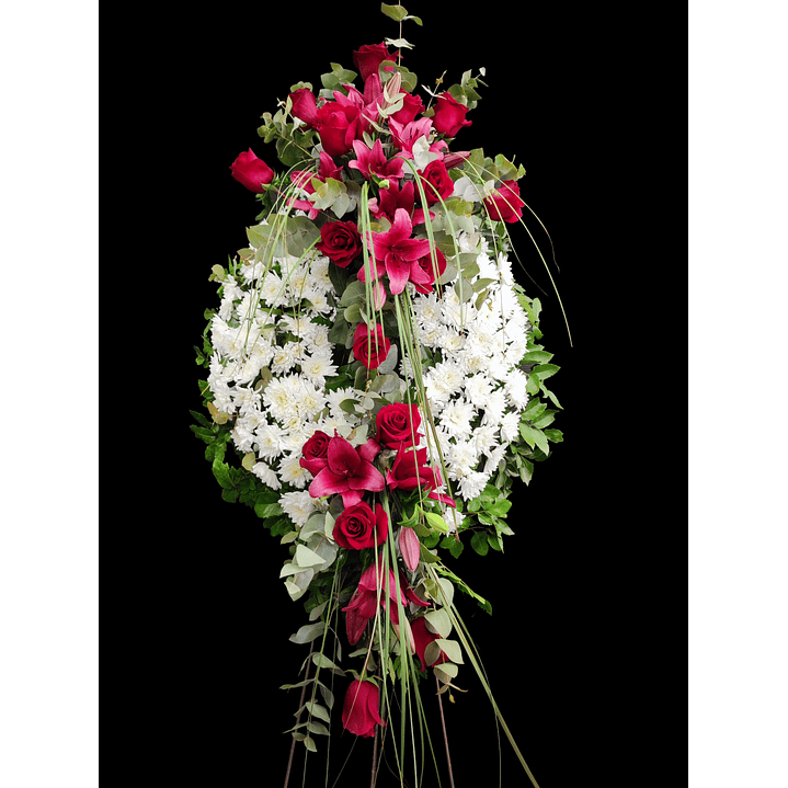 Corona de condolencias de 2 cuerpos 1