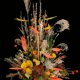 Centro de mesa deluxe en flores secas y preservadas