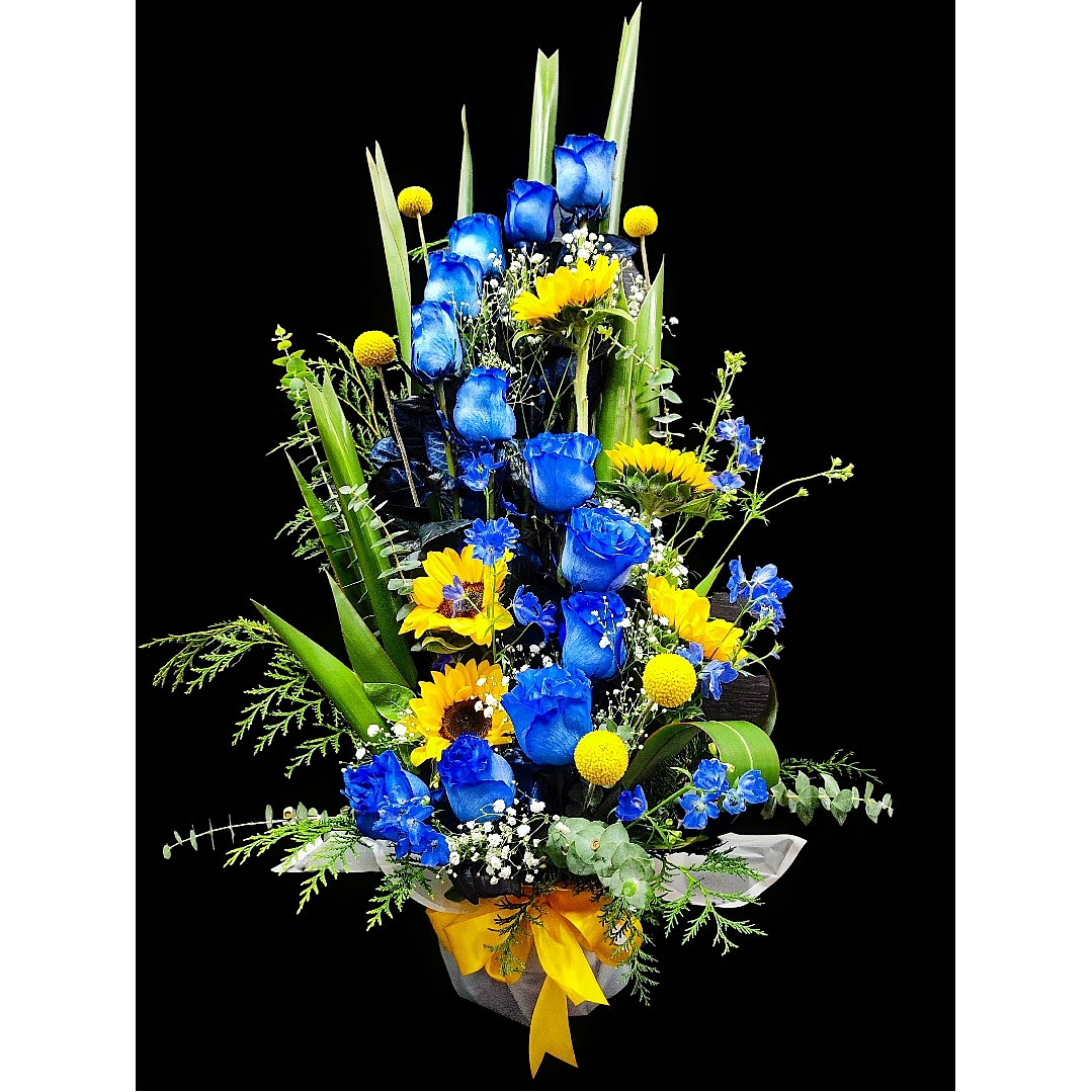 Espiral de rosas azules 1