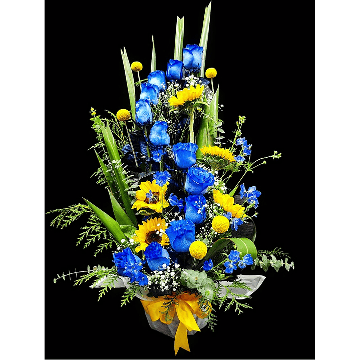 Espiral de rosas azules 1