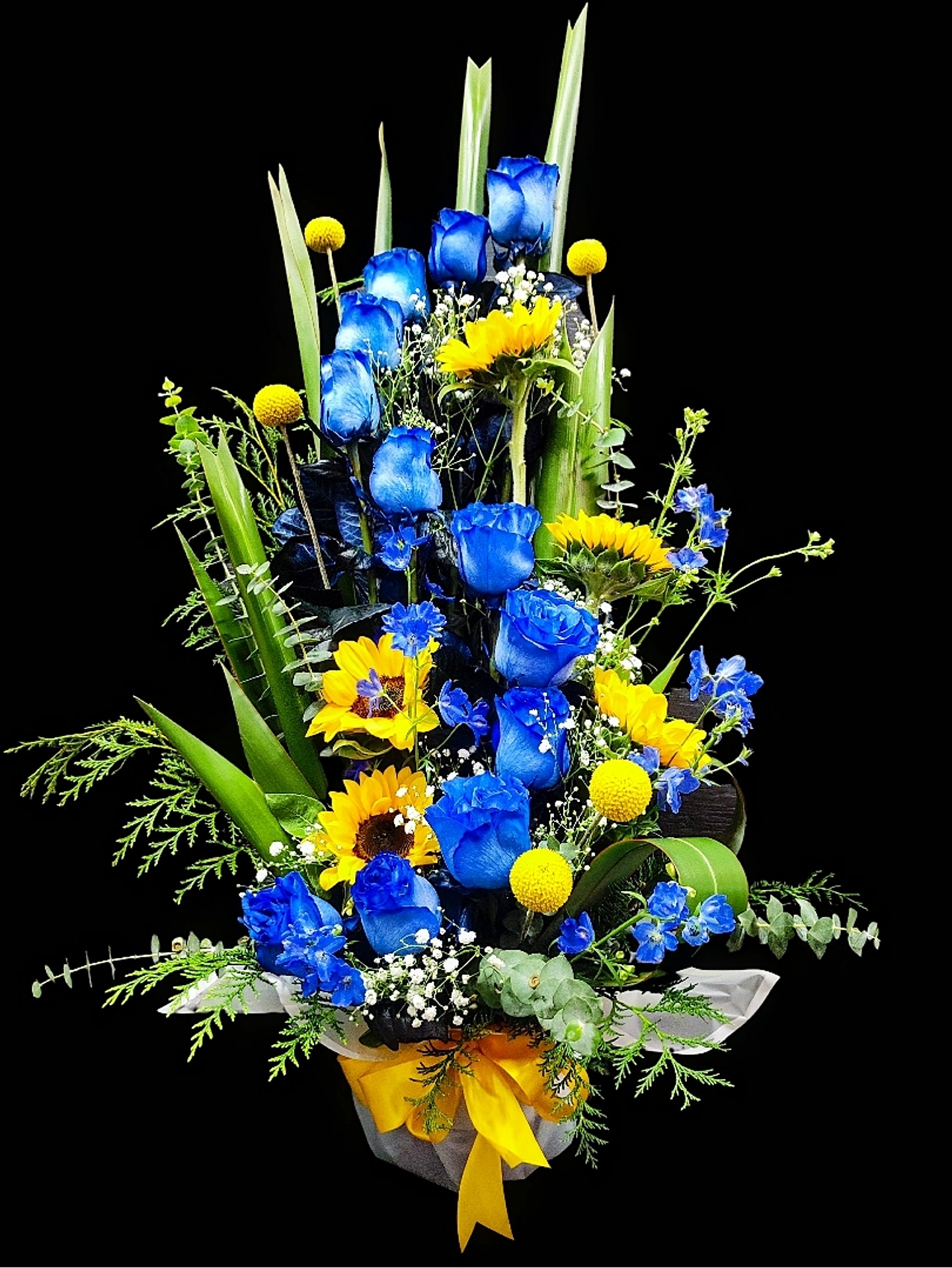 Espiral de rosas azules 1