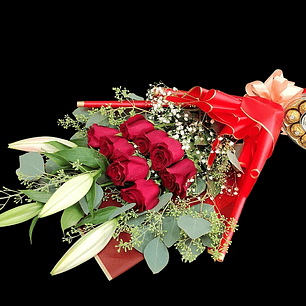 Celina love bouquet con bombones de 8 unidades