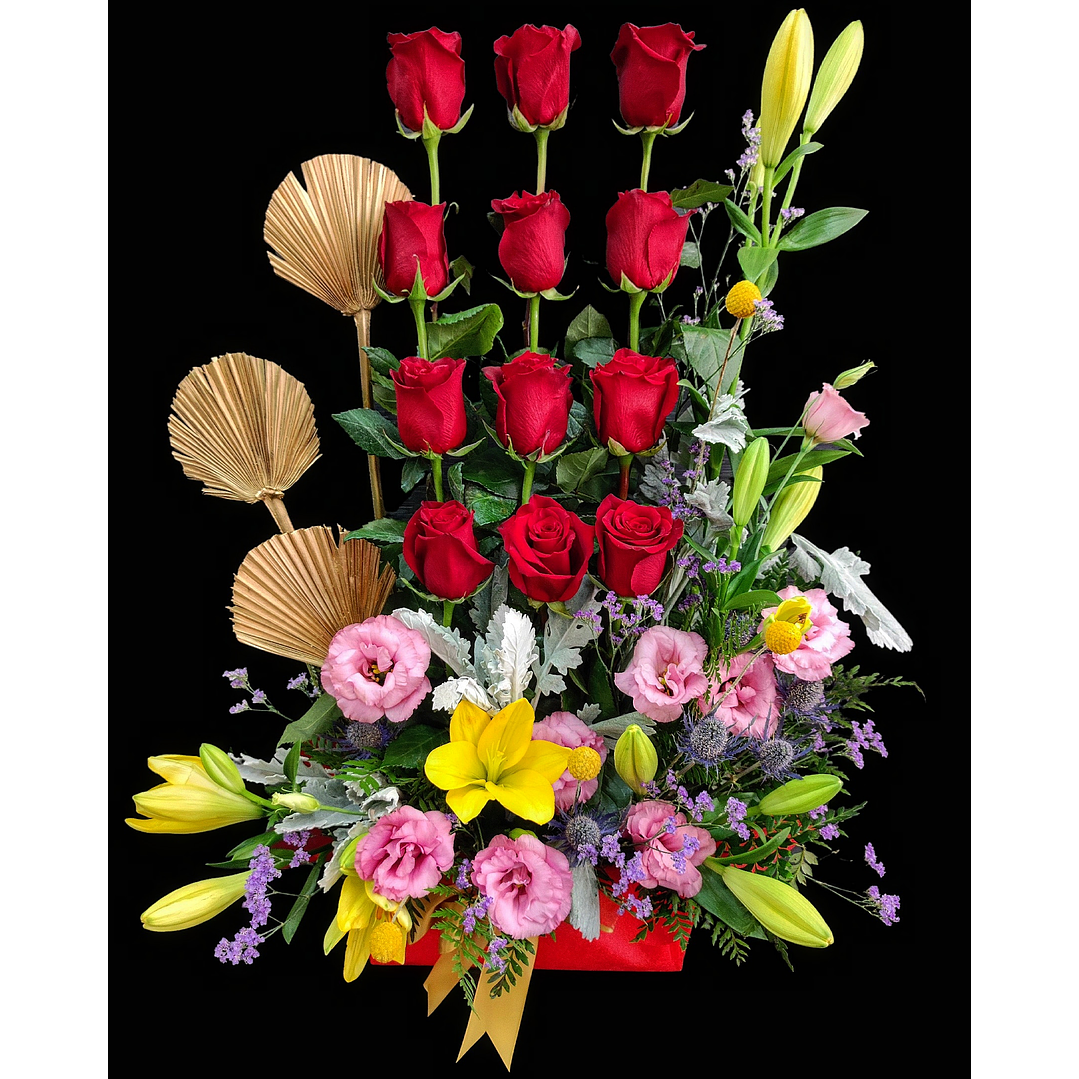 Paralelo de rosas y liliums 1