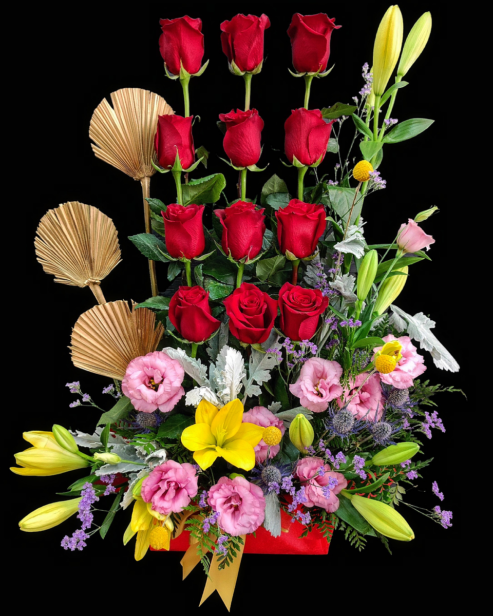 Paralelo de rosas y liliums 1