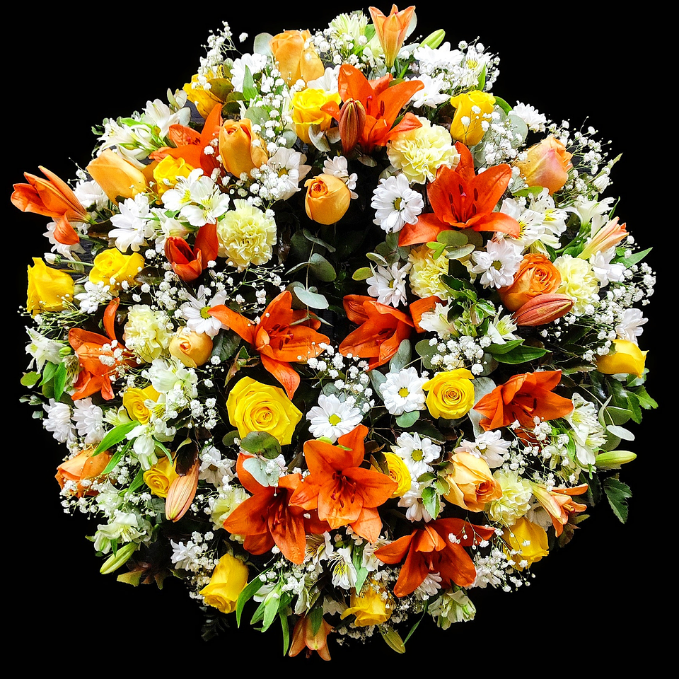 Corona grande mixta en atril 1