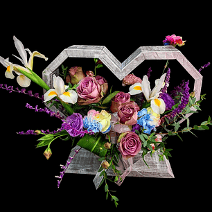 Corazón de madera Silver