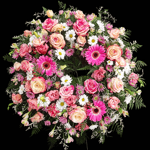 Corona de condolencias Rosada 