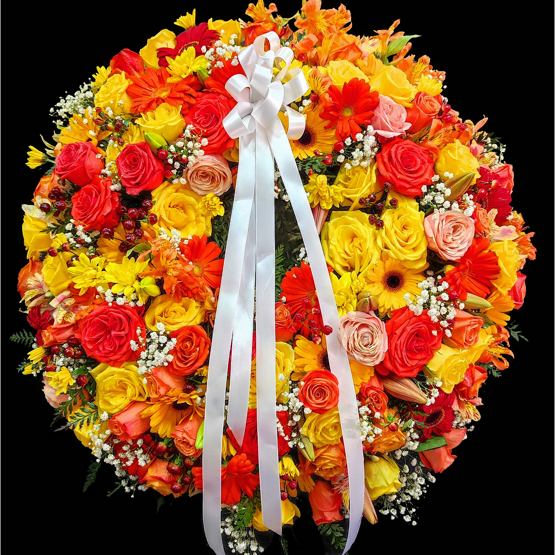 Corona de condolencias cálida despedida  1