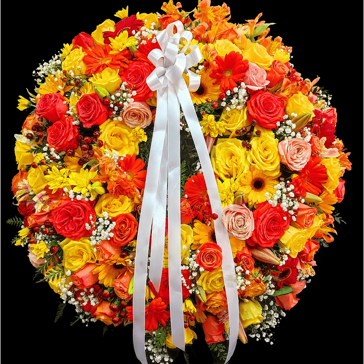 Corona de condolencias cálida despedida  1