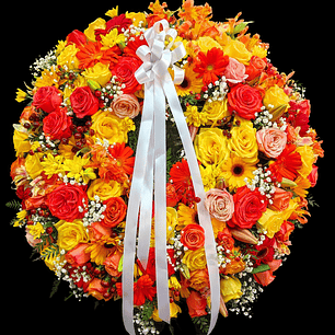 Corona de condolencias cálida despedida 