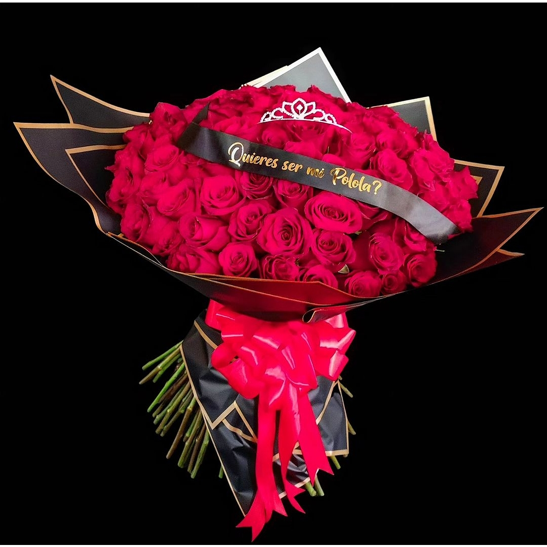 Channel bouquet 100 rosas rojas  1