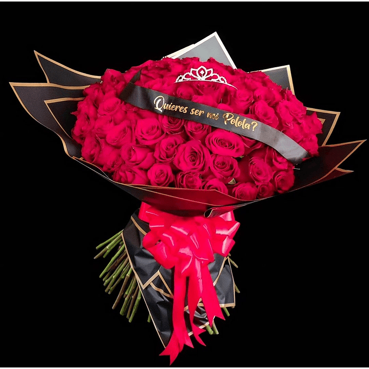 Channel bouquet 100 rosas rojas  1
