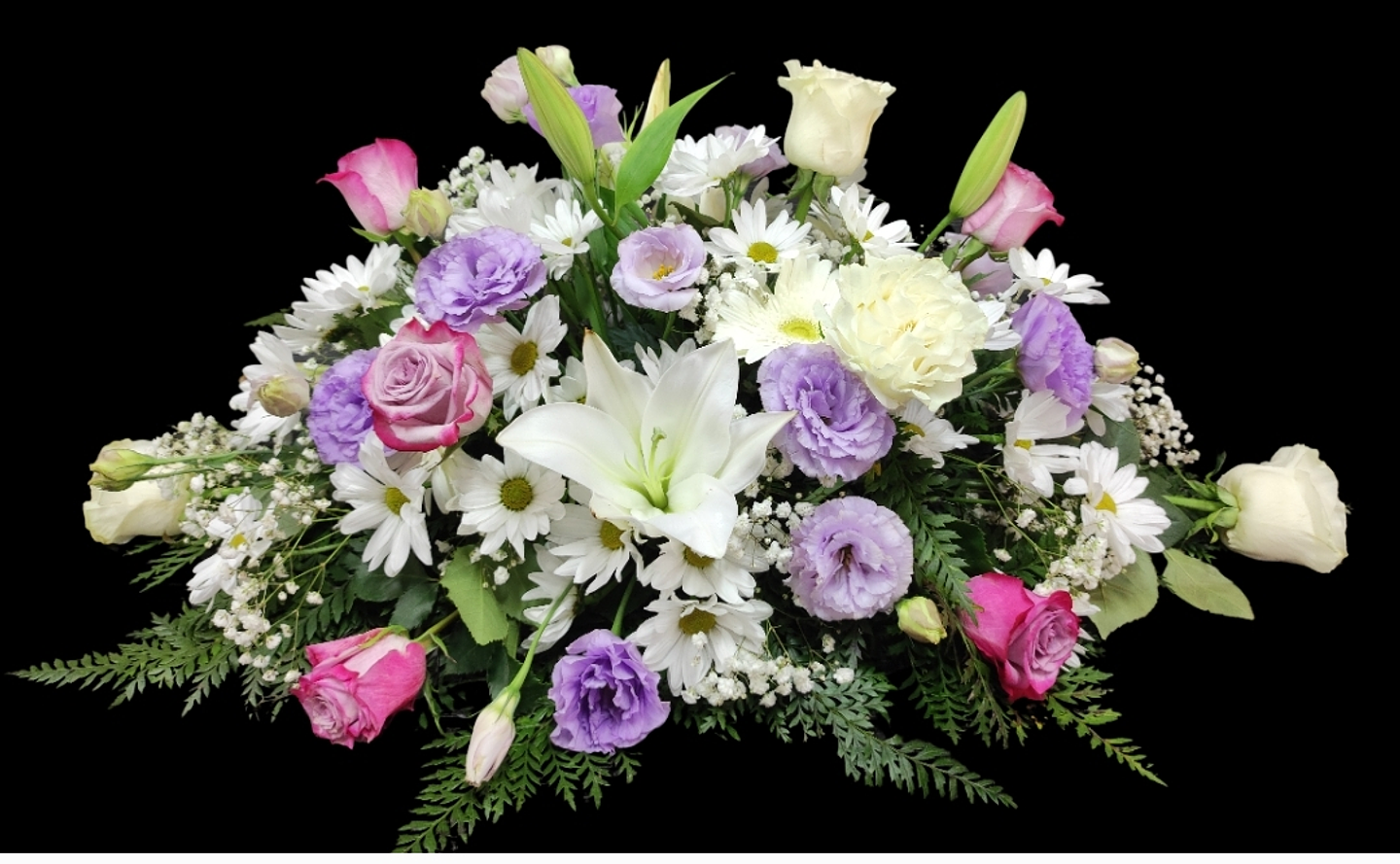 Cojín de condolencias lilas suaves  1