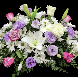 Cojín de condolencias lilas suaves 