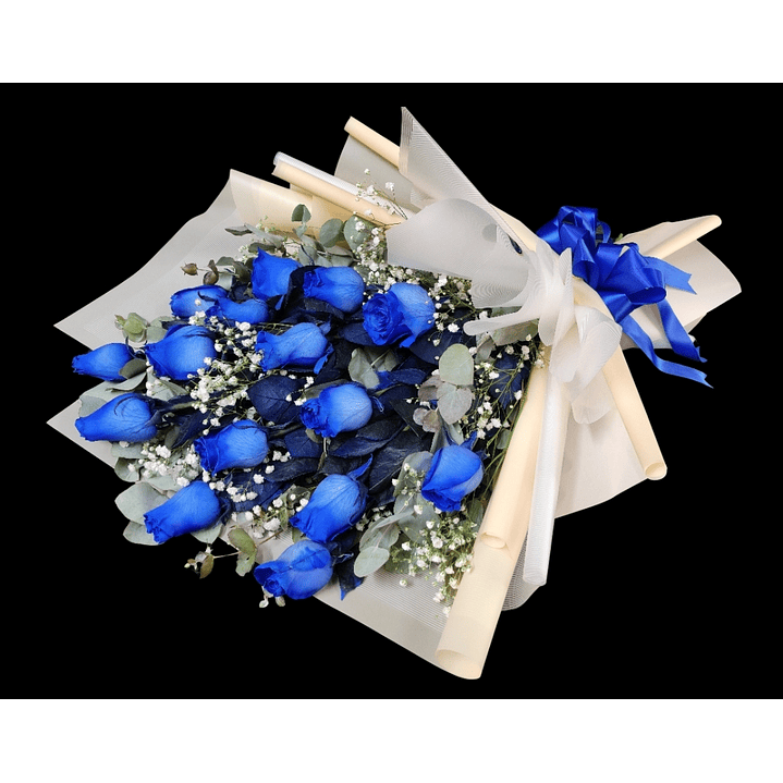 Ramo tendido de rosas azules. 1