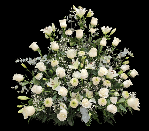 Pie de urna Deluxe de rosas y li