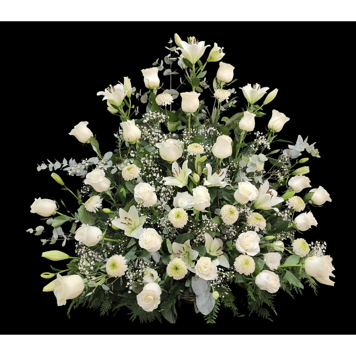 Pie de urna Deluxe de rosas y li 1