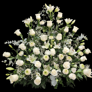 Pie de urna Deluxe de rosas y li