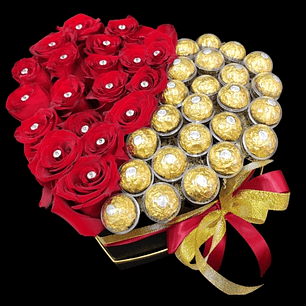 Corazón Premium con bombones 