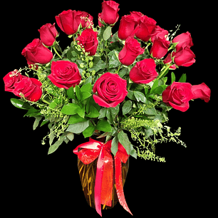 Florero de 24 rosas rojas Premium