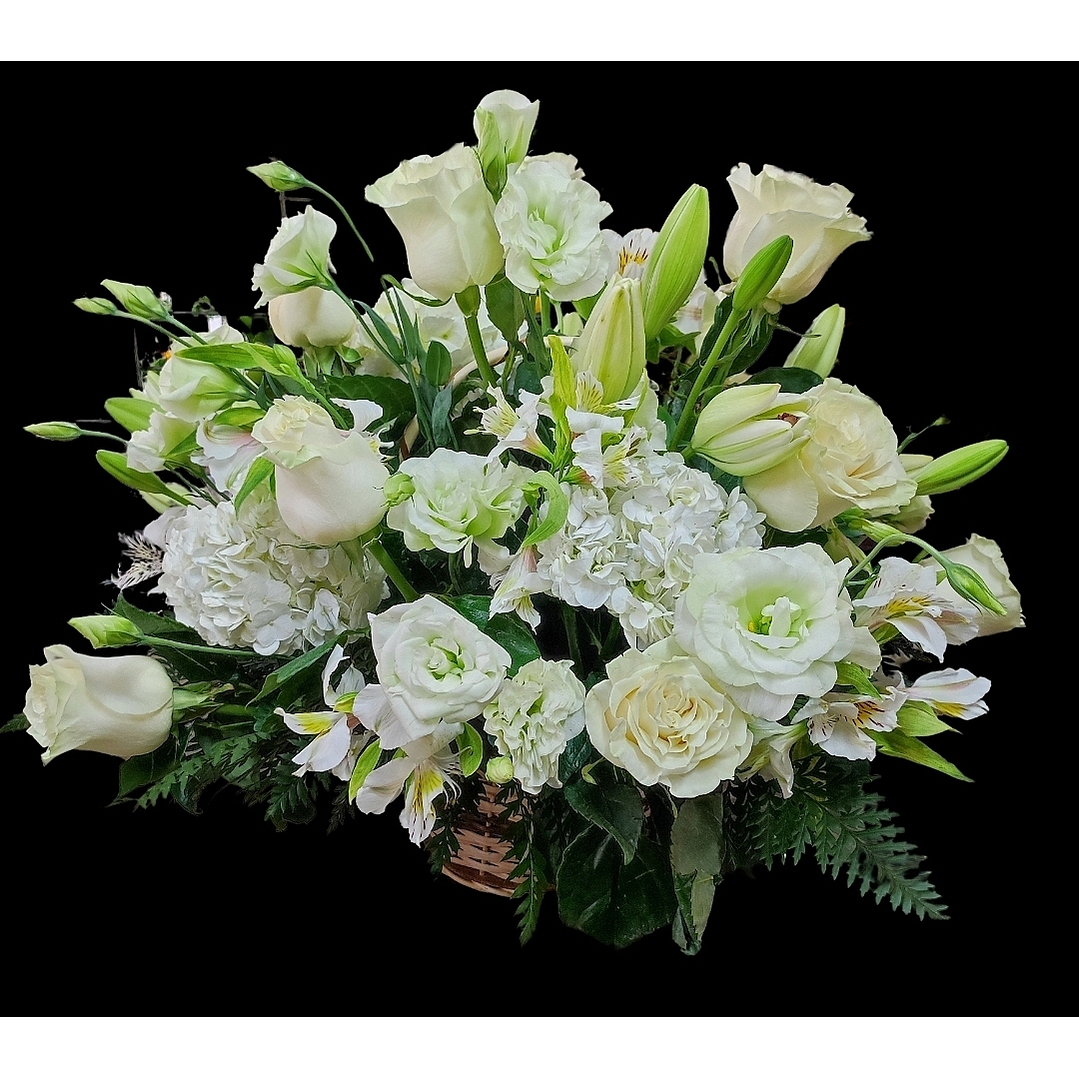 Cesta blanca de condolencias  1