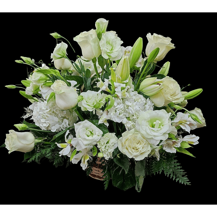 Cesta blanca de condolencias  1