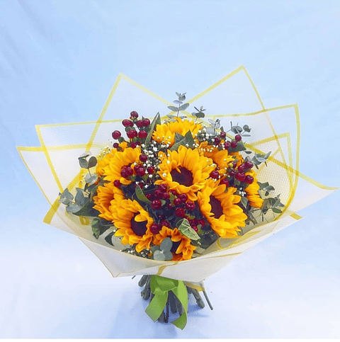 Ramo de Girasoles e hipéricos 