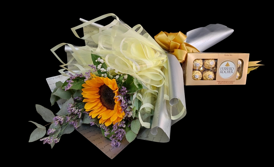 Girasol individual con bombones Ferrero Rocher  1