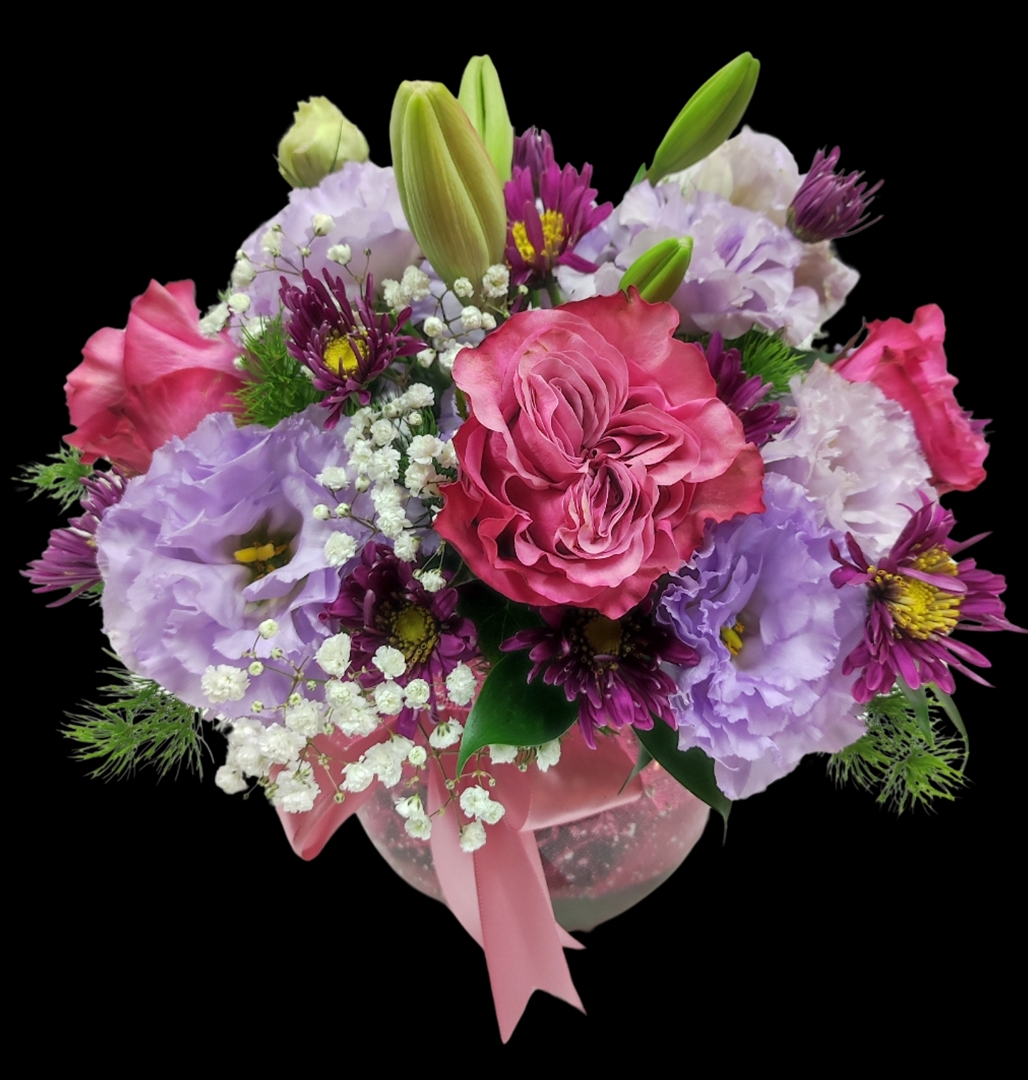 Pecera mini de rosas 1