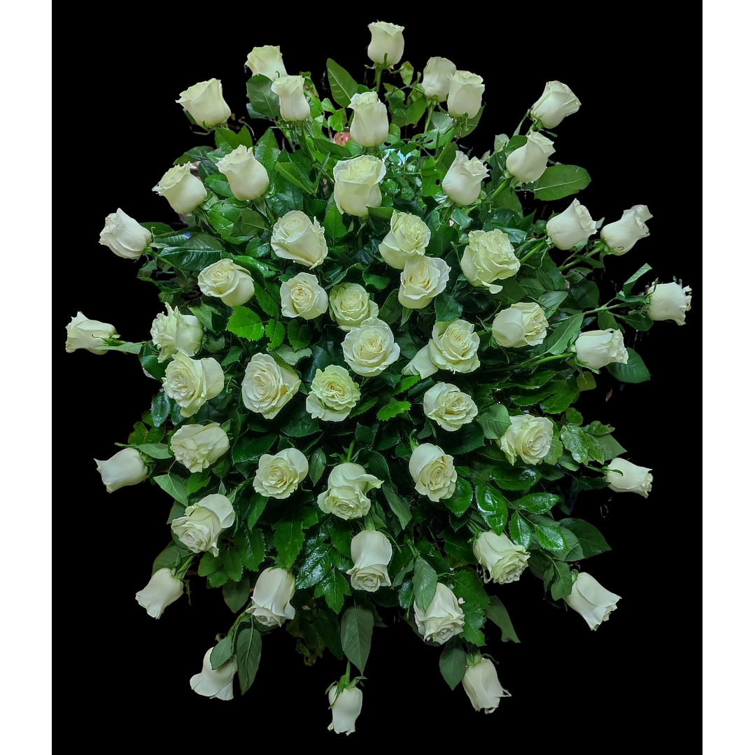 Medallón premium de condolencias blanco 1