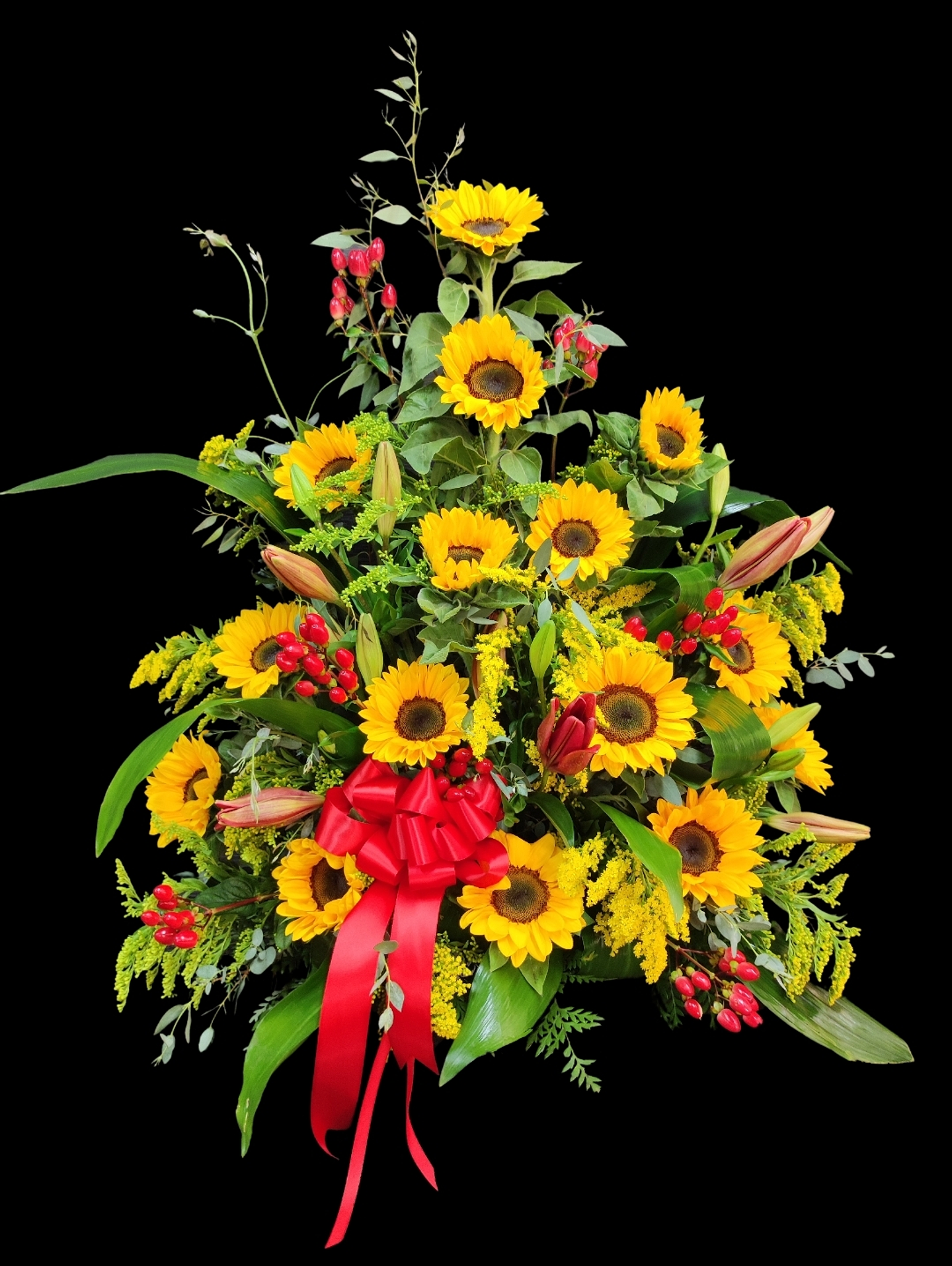 Arrimo de girasoles y solidagos 1