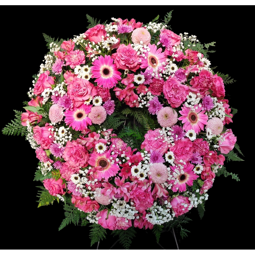 Corona Premium rosado y fucsia 1