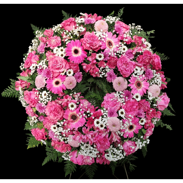 Corona Premium rosado y fucsia 1