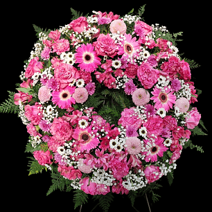 Corona Premium rosado y fucsia