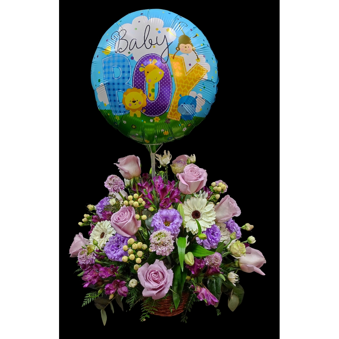 Cesta Pastel nacimiento niño 1