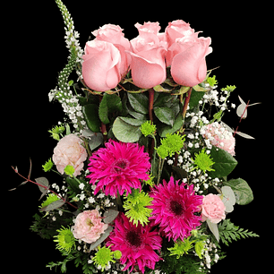 Balde de rosas pink sweet.