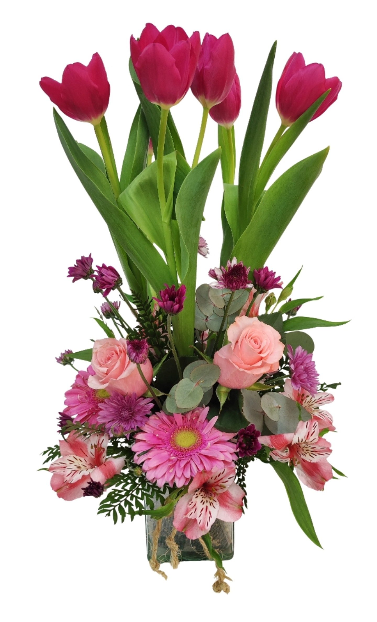 Cubo de tulipanes. 1