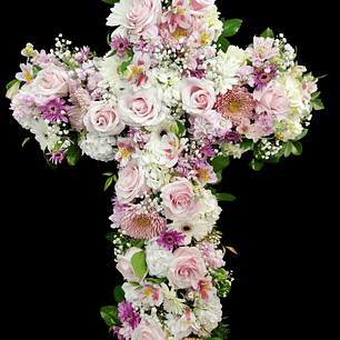 Cruz de flores mixtas deluxe