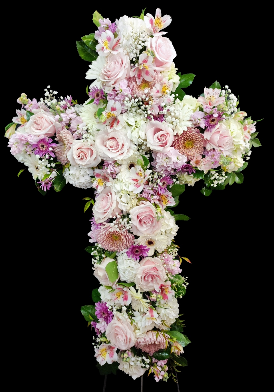 Cruz de flores mixtas deluxe 1